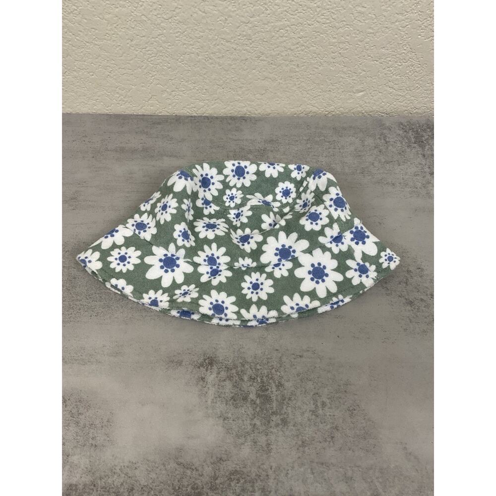 Wonder Nation Lids Bucket Hat One Sze Green Florak Cotten Blend Daisy Cotten